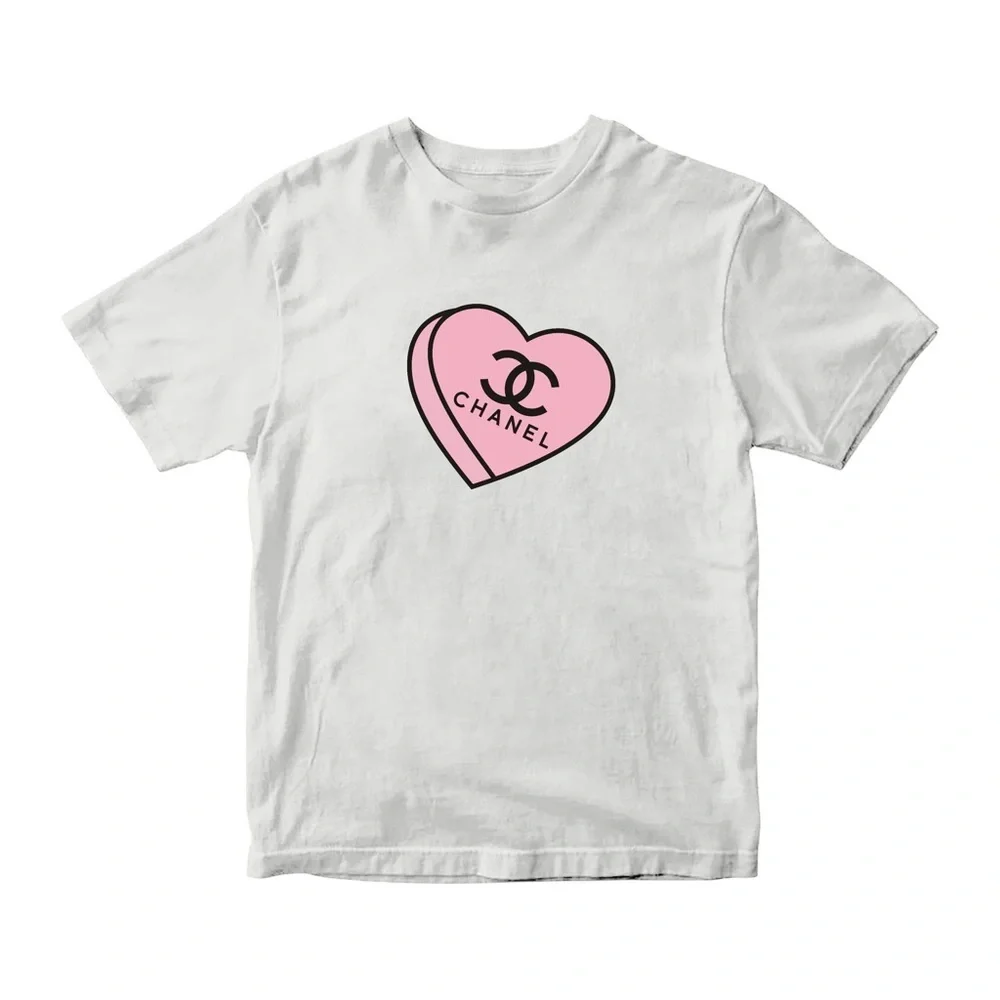Boujee Pink Heart Tee | Trendy Women’s Graphic Shirt CC C hanel - Picture 3 of 5